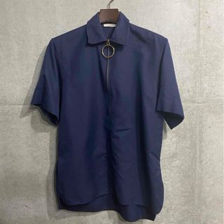 セリーヌ(celine)のceline セリーヌ　リングジップシャツ ブルー　藍色 paris カットソー(Tシャツ(半袖/袖なし))