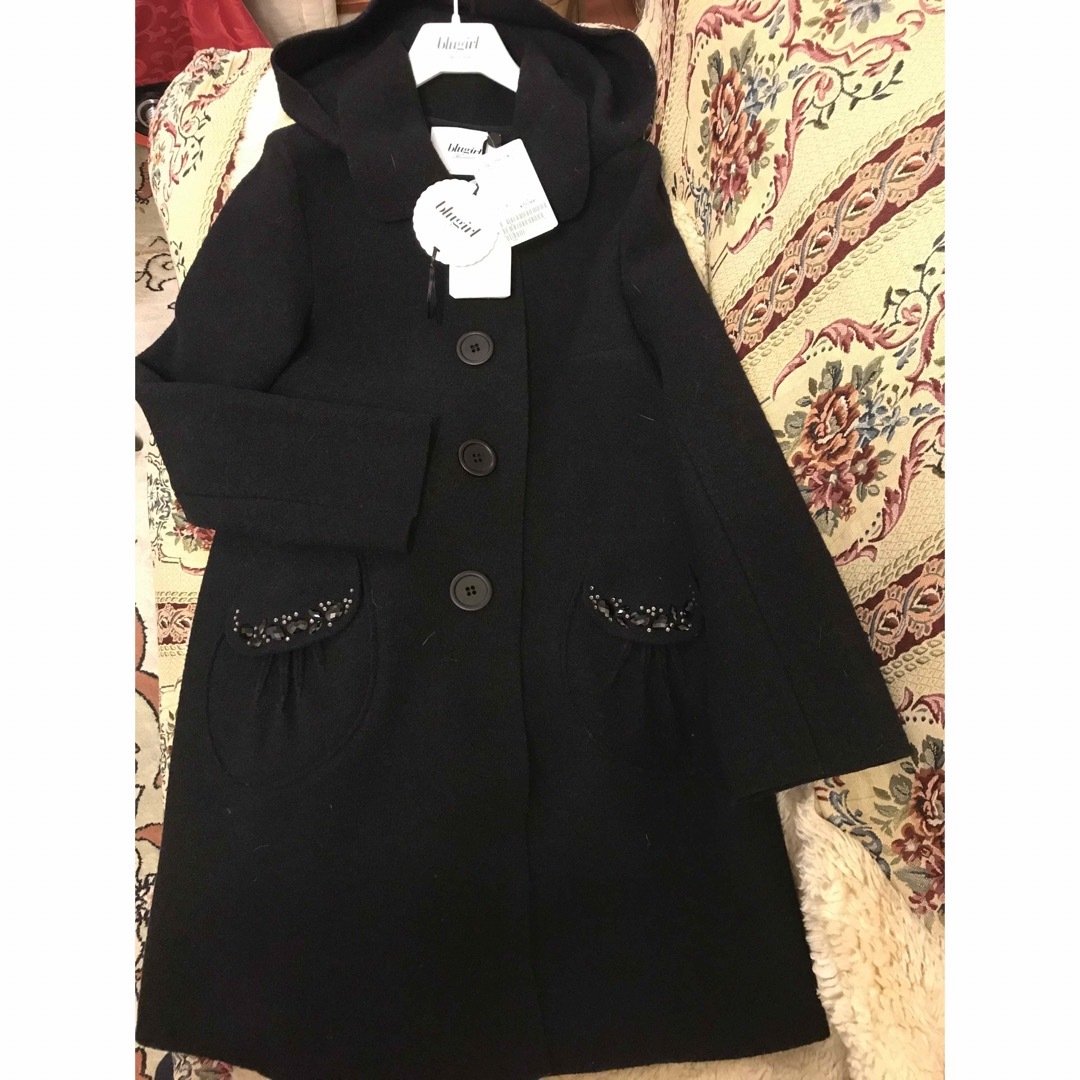 新品タグ付blugirlブルーガールBlumarine 黒ロングコート❤️可愛い