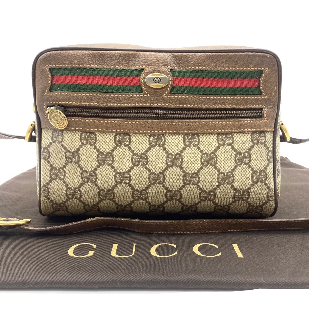 Gucci - GUCCI オールドグッチ ショルダーバッグ GG柄 シェリーライン