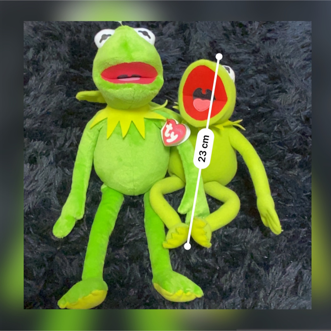 Disney(ディズニー)のカーミット　人形２体セット エンタメ/ホビーのおもちゃ/ぬいぐるみ(キャラクターグッズ)の商品写真
