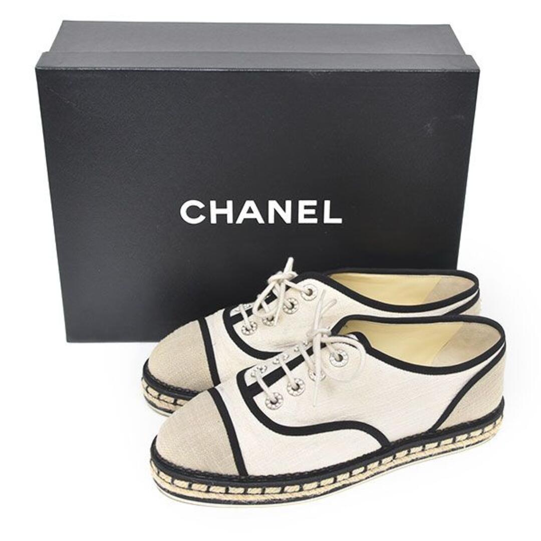 CHANEL(シャネル)の美品♪シャネル ココマーク パール スニーカーエスパドリーユ  37(約24 レディースの靴/シューズ(スニーカー)の商品写真