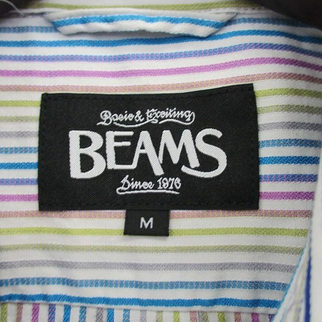 BEAMS(ビームス)のビームス BEAMS シャツ 半袖 胸ポケット コットン ストライプ M メンズのトップス(シャツ)の商品写真