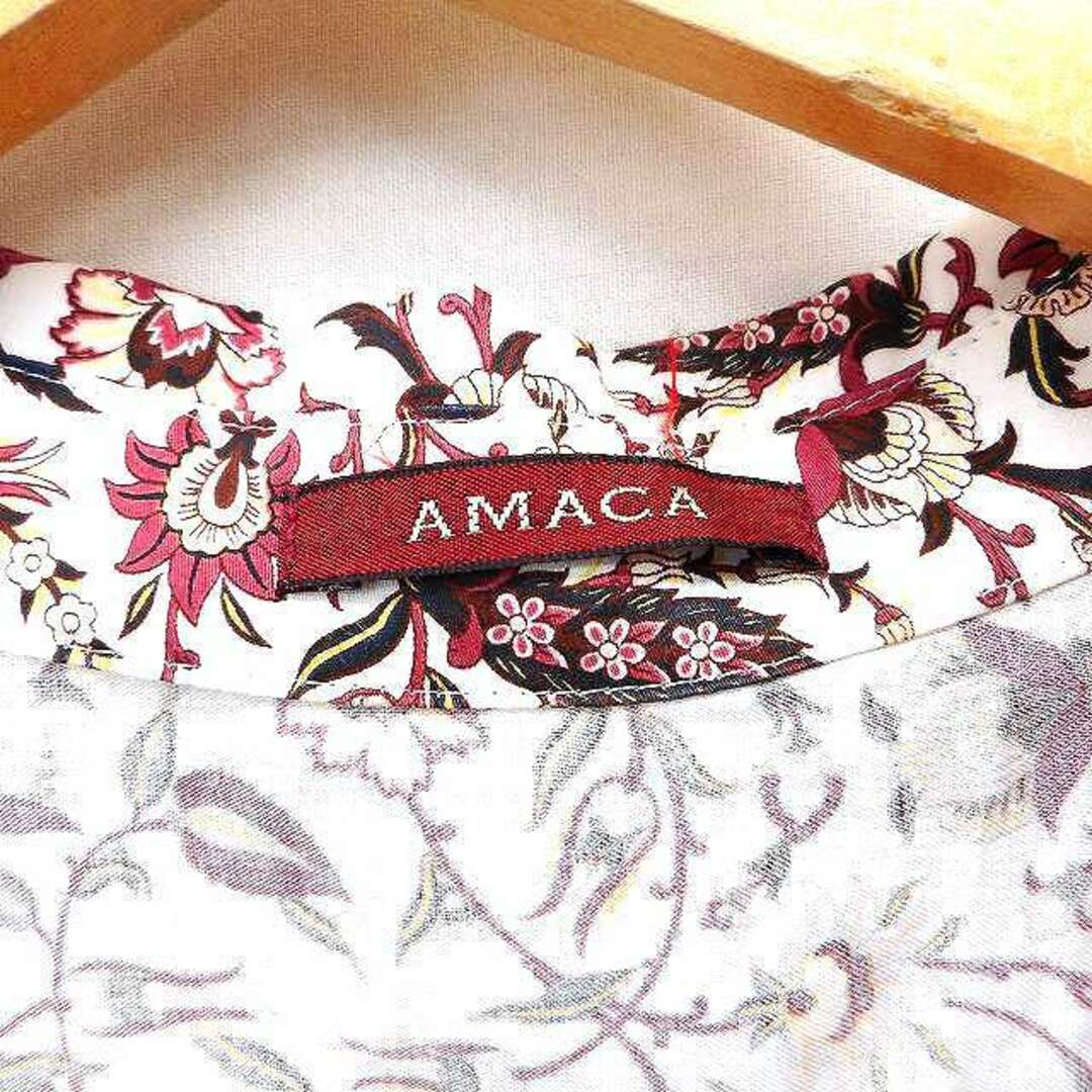 AMACA(アマカ)のアマカ シャツワンピ ワンピース フレア ロング ステンカラー アンダースカート レディースのワンピース(ロングワンピース/マキシワンピース)の商品写真