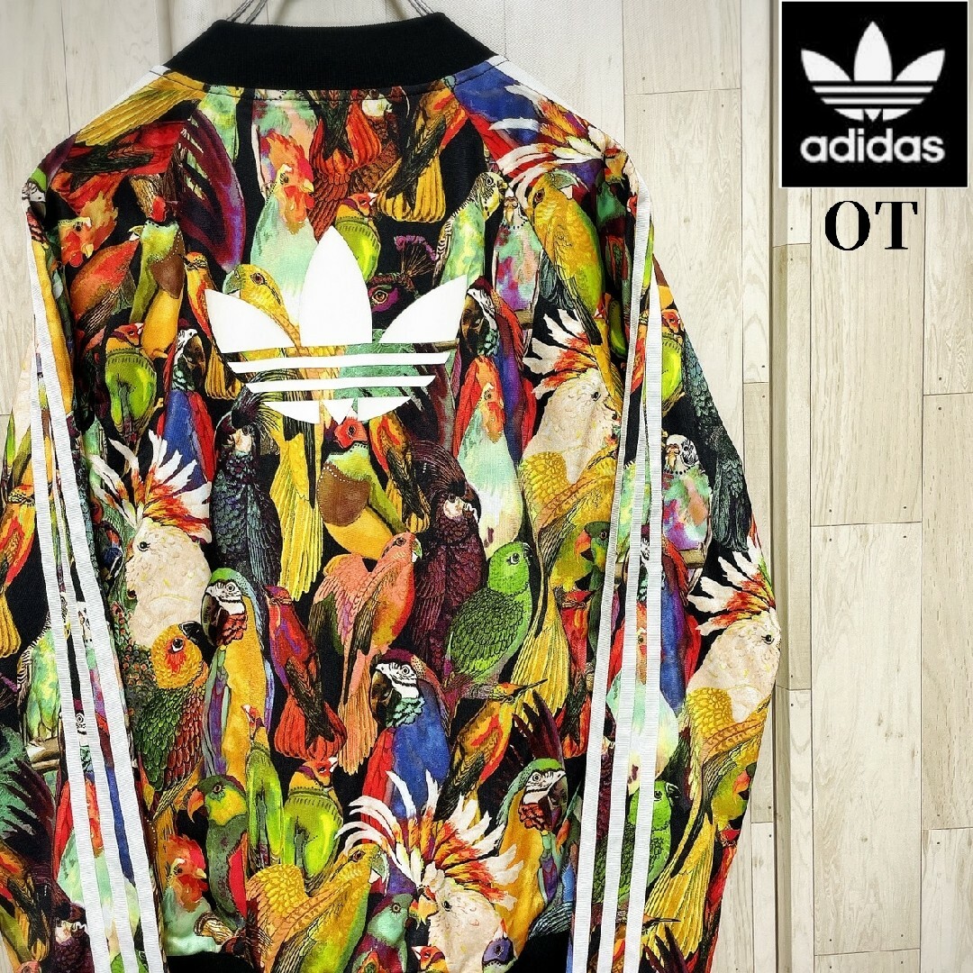 Originals（adidas）(オリジナルス)の【人気柄】adidas　アディダス　カラフルbird 　総柄ジャージ XL レディースのトップス(その他)の商品写真