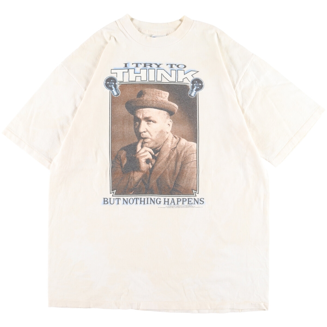 90年代 All Sport THE THREE STOOGES 三ばか大将 I TRY TO THINK, BUT NOTHING HAPPENS プリントTシャツ USA製 メンズXL ヴィンテージ /eaa346835