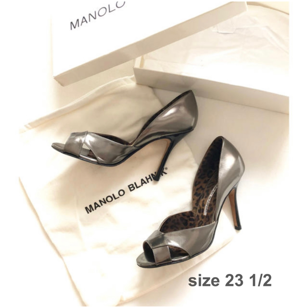 【10万★MANOLOマノロブラニク★】上品★ミュールパンプス36 1/2manoloblahnik