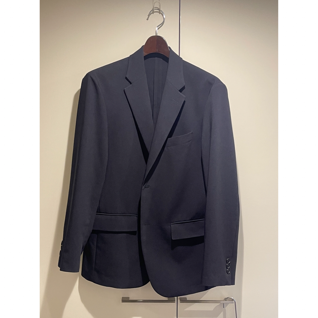 UNIQLO(ユニクロ)の感動ジャケット 感動パンツ ネイビー セットアップスーツ ウールライク メンズのスーツ(セットアップ)の商品写真