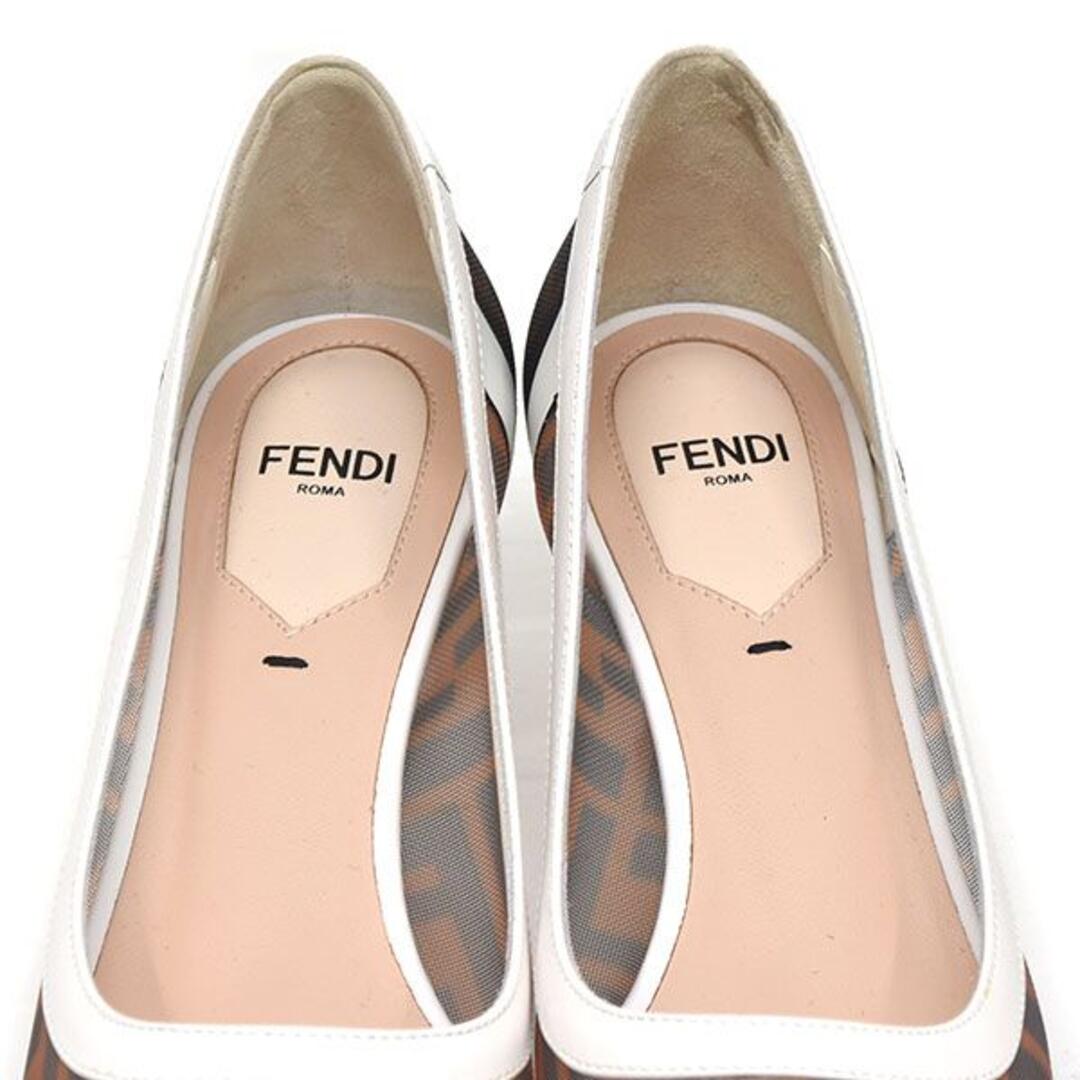 美品♪フェンディ ズッカ Fロゴ メッシュ パンプス 35(約22cm