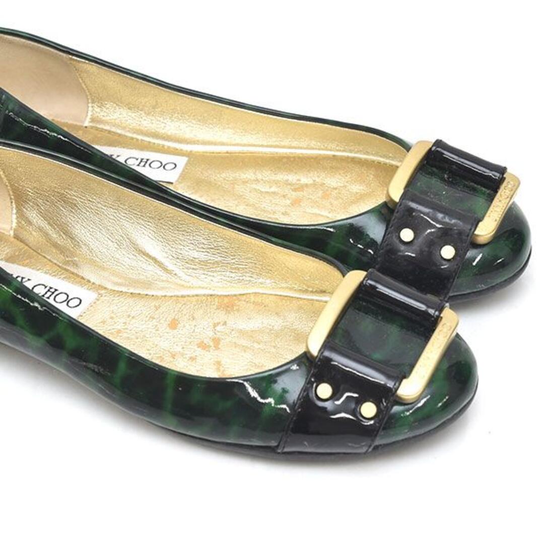 JIMMY CHOO - ジミーチュウ ロゴ ヒョウ柄 バレエシューズ フラット