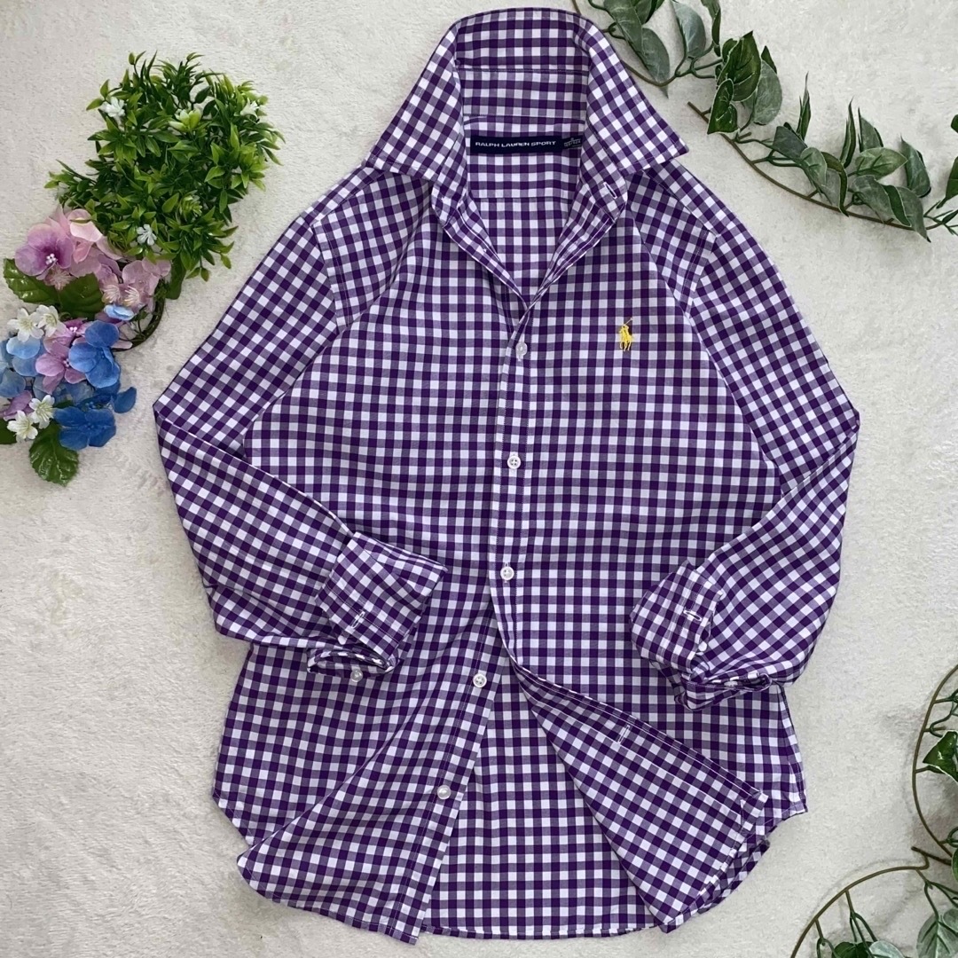 POLO RALPH LAUREN(ポロラルフローレン)の2点おまとめ　Ralph Lauren 美品　L位　ラベンダー　シャンブレー レディースのトップス(シャツ/ブラウス(長袖/七分))の商品写真