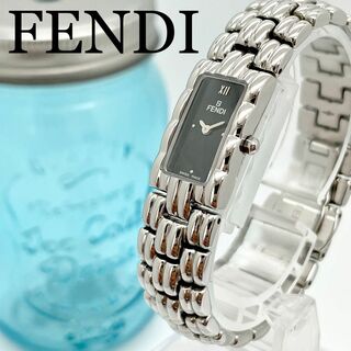 92 FENDI フェンディ時計 レディース腕時計 ブラック シルバー 美品-