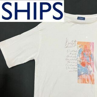 シップス(SHIPS)の美品 SHIPS 半袖Tシャツ アートTシャツ　レディース5(Tシャツ(半袖/袖なし))