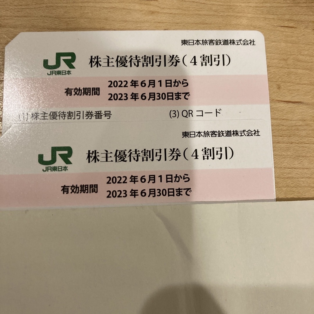 東日本旅客鉄道株式会社　JR東日本　株主優待割引券2枚JR東日本の株主優待割