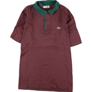 ラコステ(LACOSTE)の古着 80~90年代 ラコステ LACOSTE CHEMISE フレンチラコステ 半袖 ボーダー ポロシャツ フランス製 メンズM ヴィンテージ /eaa345960(ポロシャツ)