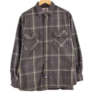 ディッキーズ(Dickies)の古着 ディッキーズ Dickies チェック柄 長袖 フランネルシャツ メンズL /eaa347939(シャツ)