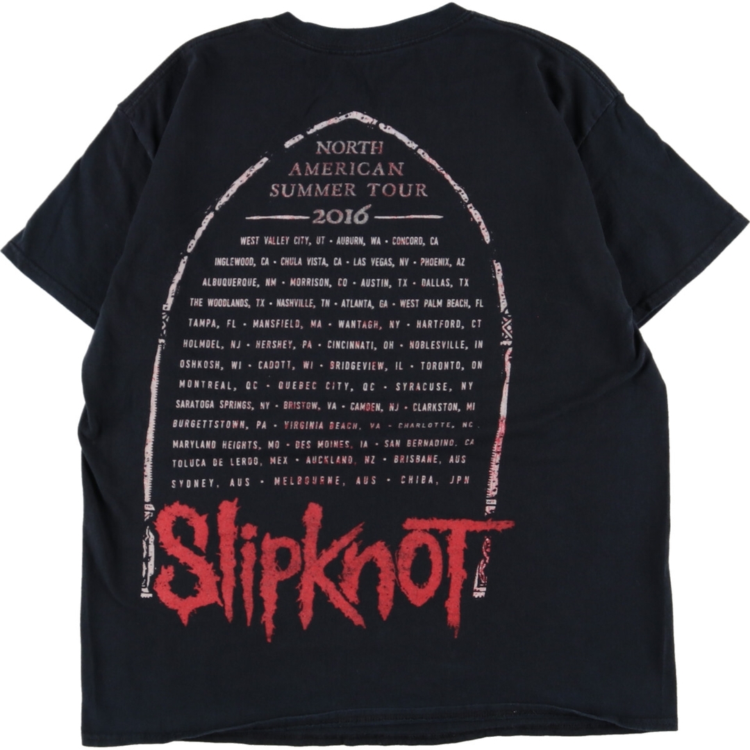 SLIPKNOT スリップノット 両面プリント ラグラン バンドTシャツ バンT メンズM /eaa343238