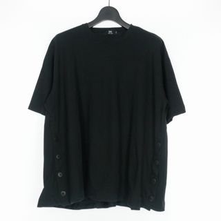 ハレ(HARE)のハレ HARE オーバーサイズ Tシャツ カットソー 半袖 裾ボタン S 黒(Tシャツ/カットソー(半袖/袖なし))