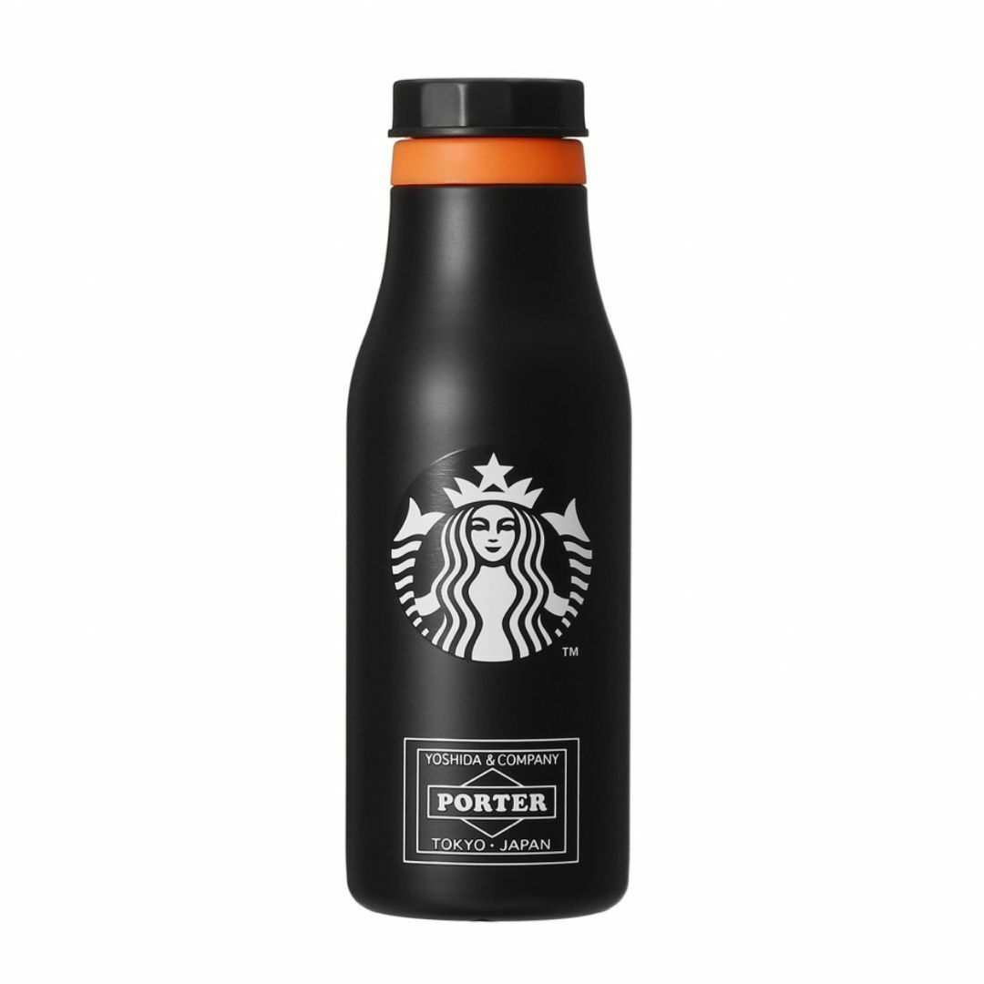 Starbucks - PORTER x STARBUCK ステンレスボトル ブラック オレンジ