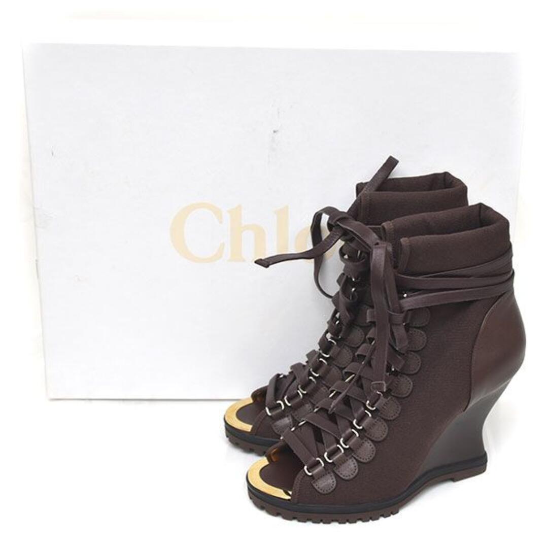Chloe - 新品♪クロエ メタルトゥ ウェッジソール ブーツ サンダル 36
