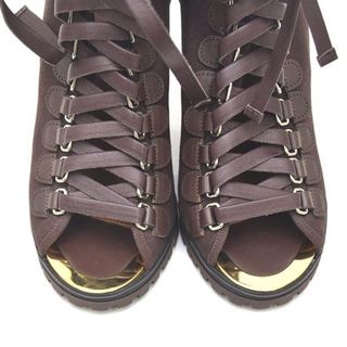 Chloe - 新品♪クロエ メタルトゥ ウェッジソール ブーツ サンダル 36