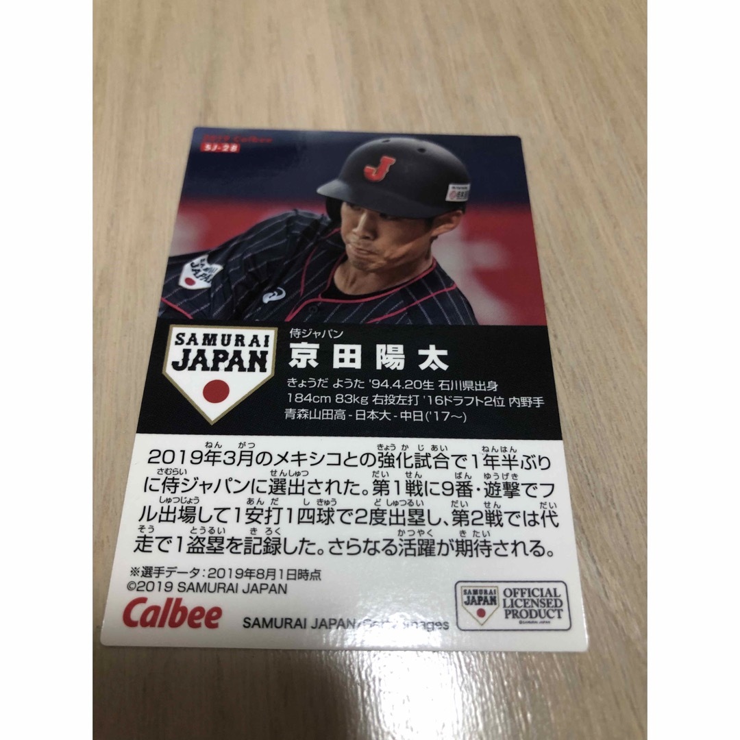 カルビー - プロ野球チップス2019侍ジャパン 京田陽太選手の通販 by