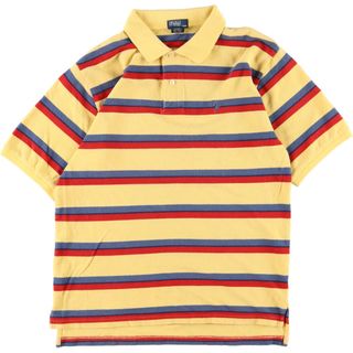 ラルフローレン(Ralph Lauren)の古着 ラルフローレン Ralph Lauren POLO RALPH LAUREN 半袖 ボーダー ポロシャツ レディースXL /eaa346569(ポロシャツ)