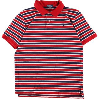 ラルフローレン(Ralph Lauren)の古着 ラルフローレン Ralph Lauren POLO by Ralph Lauren 半袖 ボーダー ポロシャツ レディースXL /eaa346571(ポロシャツ)