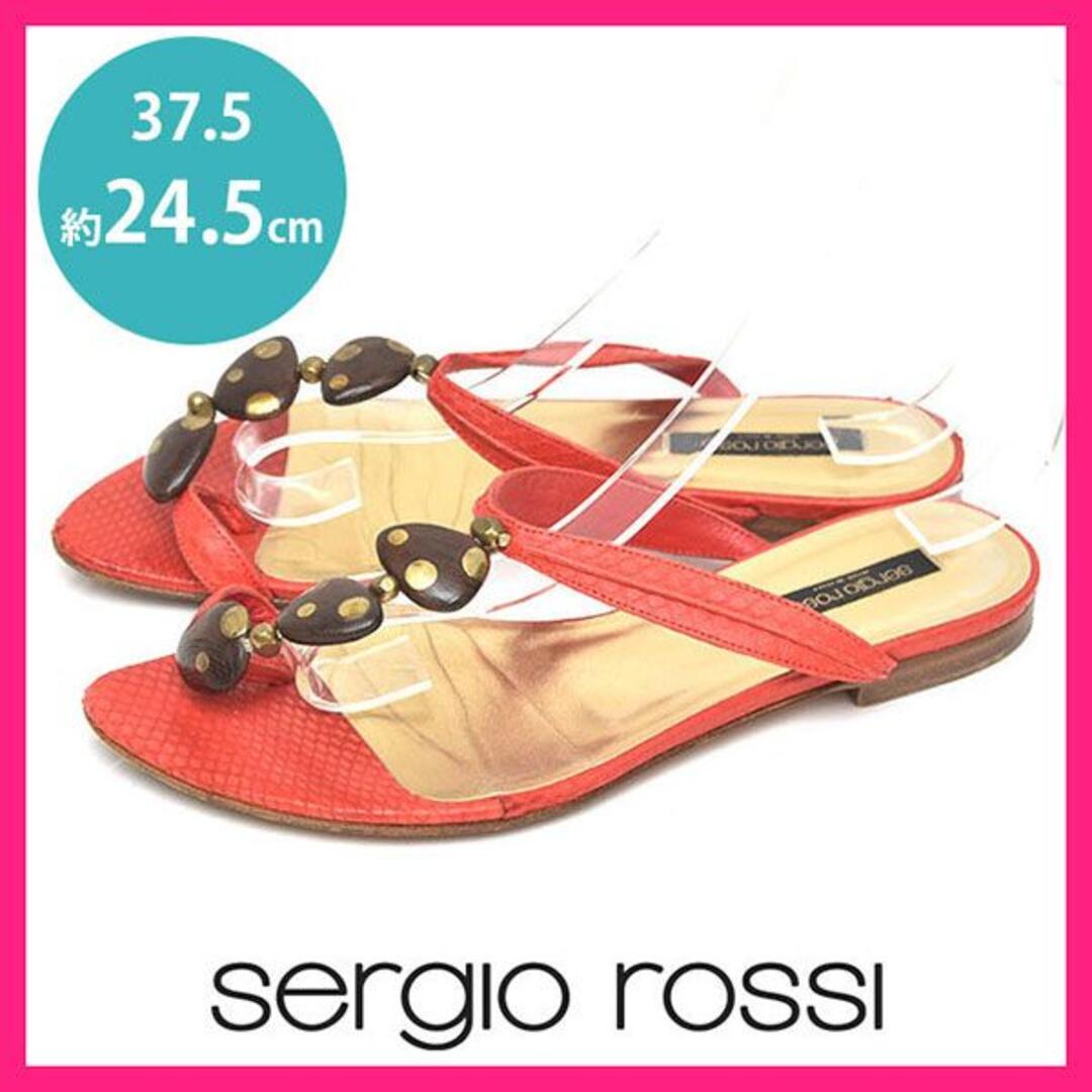 Sergio Rossi(セルジオロッシ)のセルジオロッシ ストーン トングサンダル 37.5(約24.5cm) レディースの靴/シューズ(サンダル)の商品写真