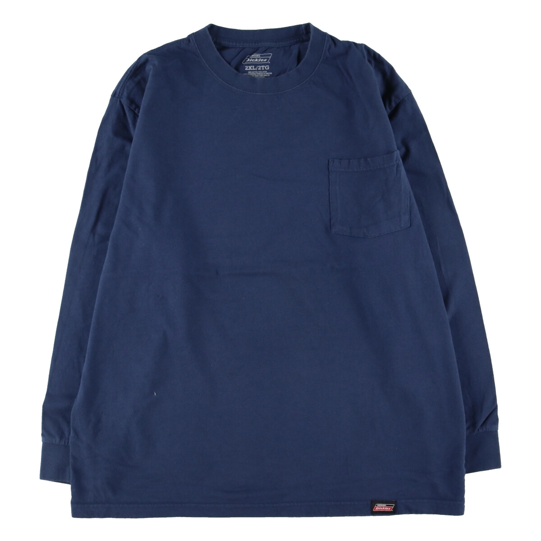 Dickies(ディッキーズ)の古着 ディッキーズ Dickies 無地ポケットロングTシャツ ロンT メンズXXL /eaa346899 メンズのトップス(Tシャツ/カットソー(半袖/袖なし))の商品写真