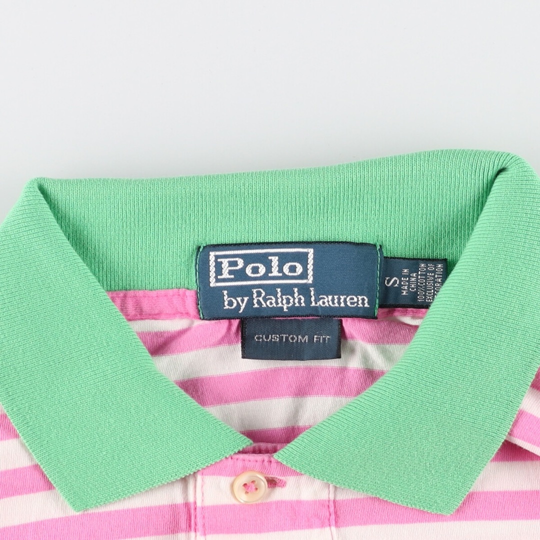 Ralph Lauren(ラルフローレン)の古着 ラルフローレン Ralph Lauren POLO by Ralph Lauren CUSTOM FIT 半袖 ボーダー ポロシャツ レディースS /eaa346573 レディースのトップス(ポロシャツ)の商品写真