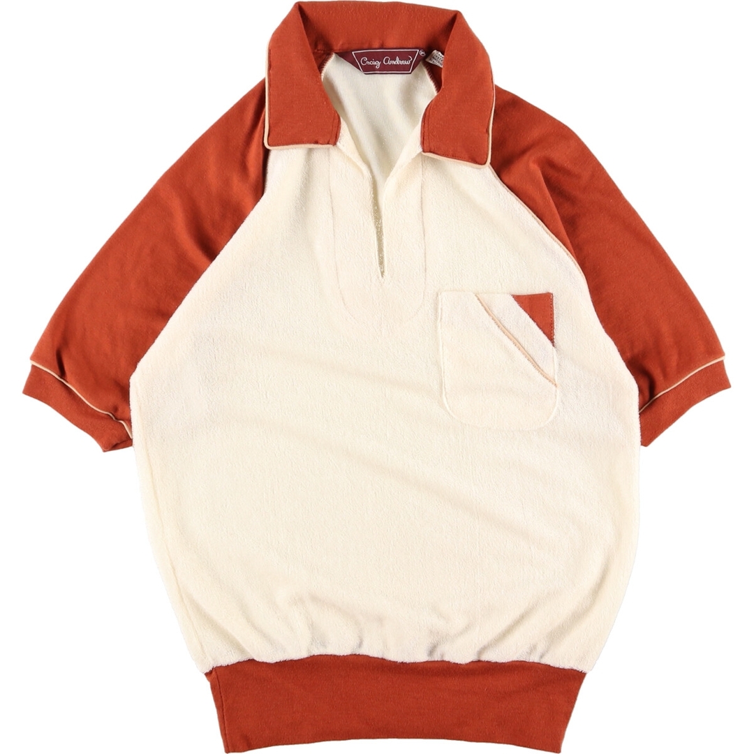70年代 Craig Andrew オープンカラー 半袖 ポロシャツ レディースM ヴィンテージ /eaa346580香港製年代