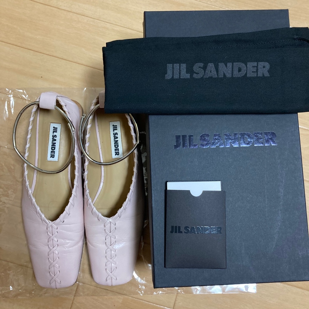 JIL SANDER レザーフラットシューズ thymespa.co.za