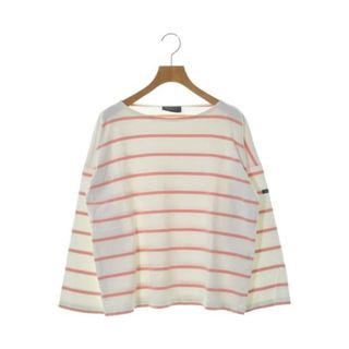 ルミノア(Le Minor)のLe minor ルミノア Tシャツ・カットソー F 白xピンク(ボーダー) 【古着】【中古】(カットソー(半袖/袖なし))