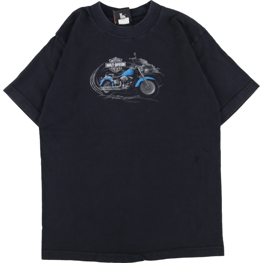 Harley Davidson(ハーレーダビッドソン)の古着 ハーレーダビッドソン Harley-Davidson 両面プリント モーターサイクル バイクTシャツ USA製 レディースS /eaa346712 レディースのトップス(Tシャツ(半袖/袖なし))の商品写真