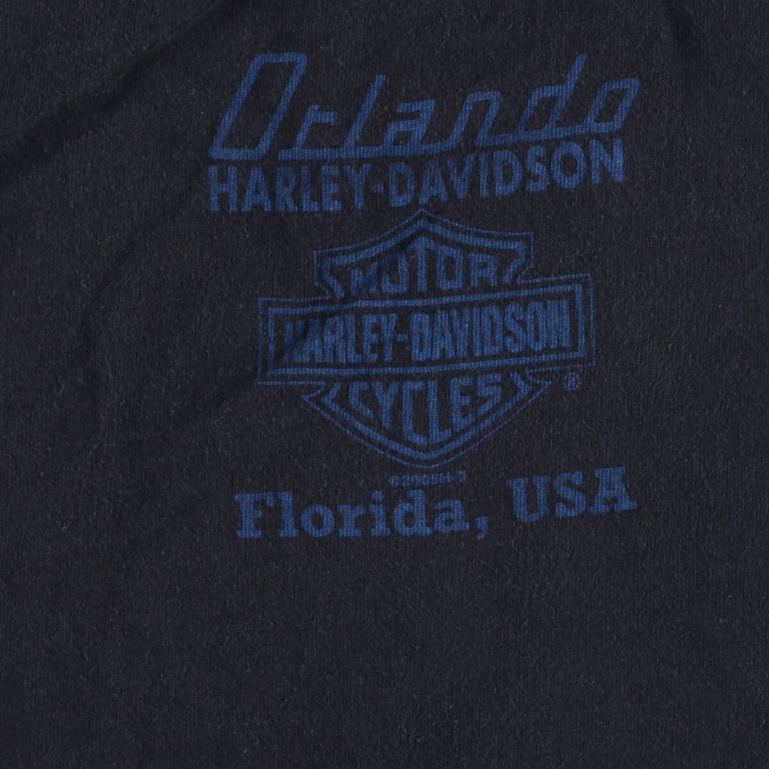 Harley Davidson(ハーレーダビッドソン)の古着 ハーレーダビッドソン Harley-Davidson 両面プリント モーターサイクル バイクTシャツ USA製 レディースS /eaa346712 レディースのトップス(Tシャツ(半袖/袖なし))の商品写真