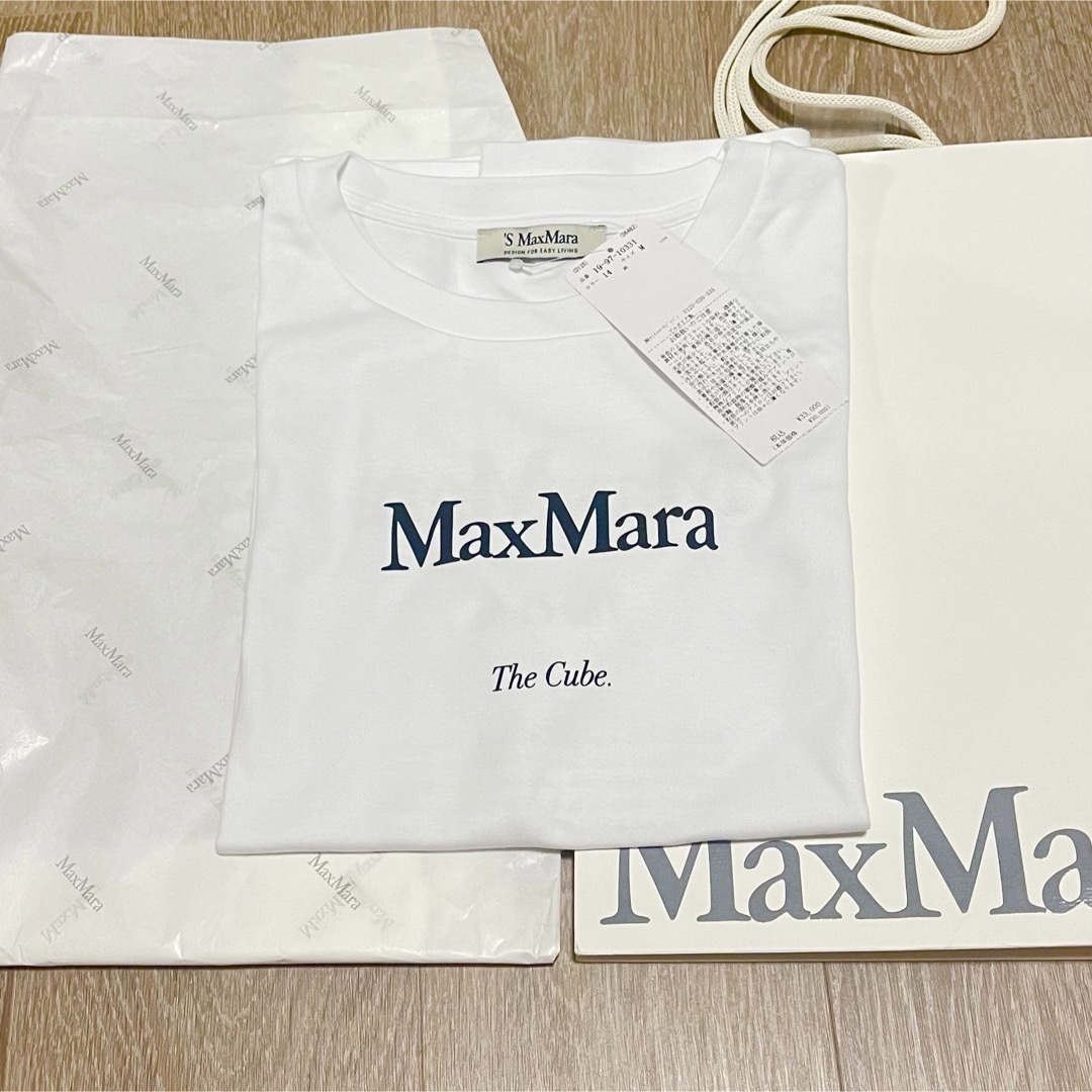 maxmara 未使用　Mロゴ刺繍　ツイストデザイン　Tシャツ　チュニック