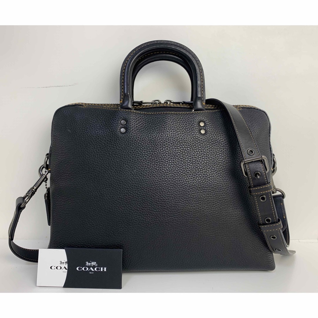 美品☆コーチ メンズ COACH レザー ローグ 2Way ビジネスバッグ
