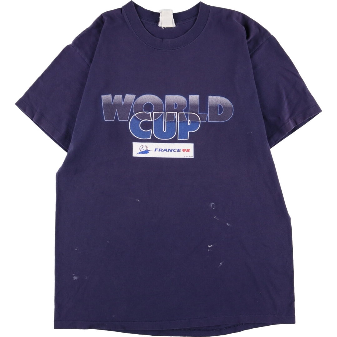 90年代 FRANCE98 WORLD CUP スポーツプリントTシャツ メンズM ヴィンテージ /eaa346751eaa346751取扱店
