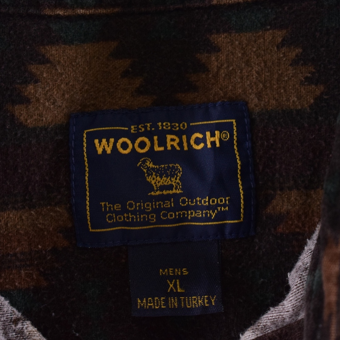 ウールリッチ WOOLRICH ネイティブ柄 総柄 長袖 ボタンダウン ヘビーネルシャツ メンズXL /eaa347929