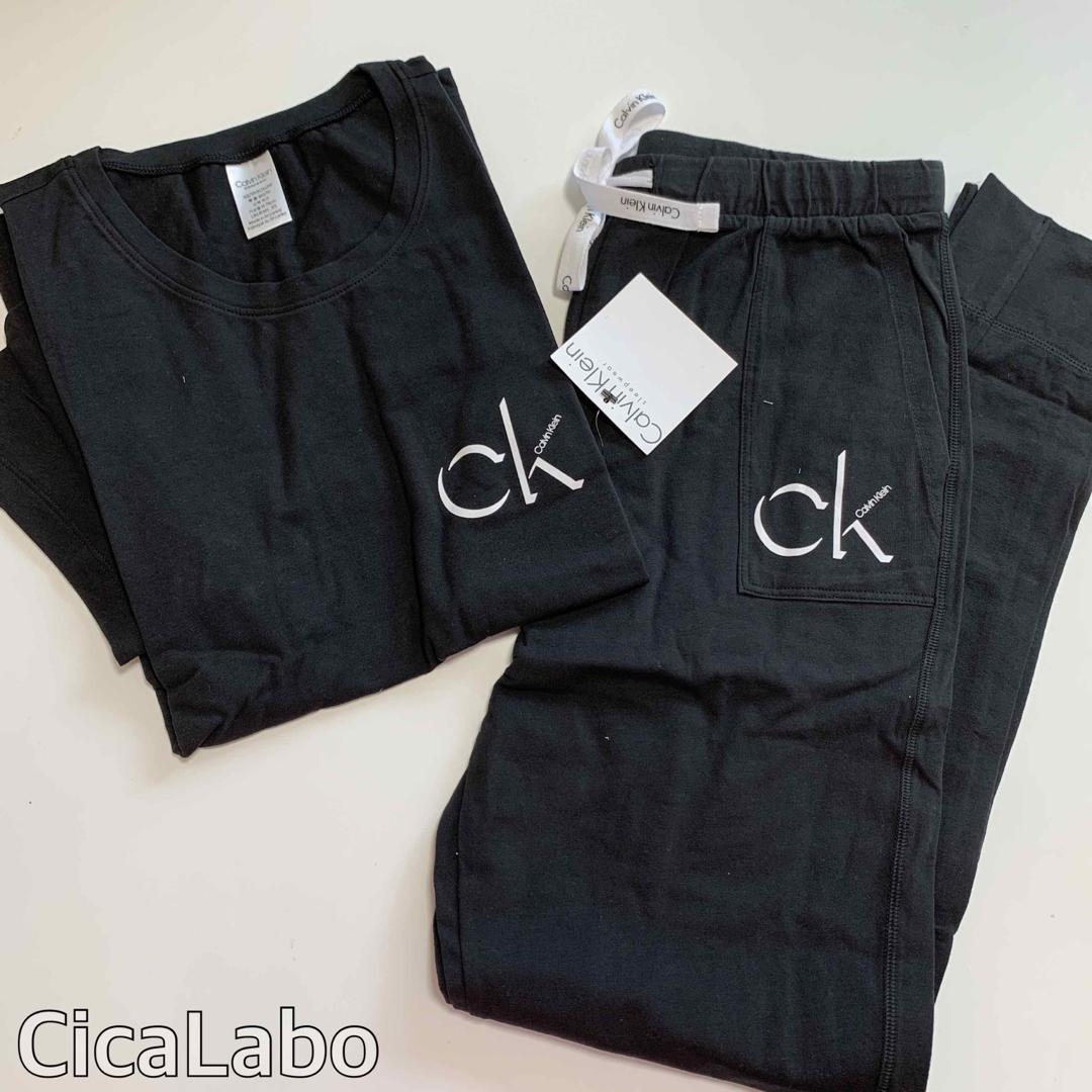 新品】カルバンクライン Tシャツ スウェット セットアップ CK ブラック