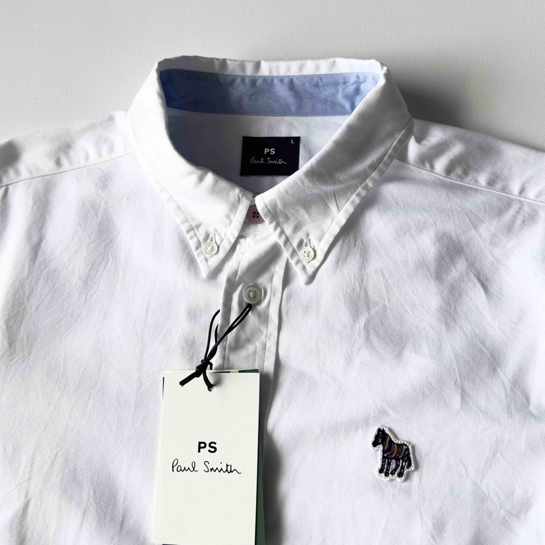 新品未使用 PS Paul Smith ゼブラワッペンボタンダウンシャツ L