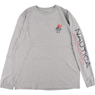 ノーティカ(NAUTICA)の古着 ノーティカ NAUTICA 両面プリント ロングTシャツ ロンT メンズXL /eaa346027(Tシャツ/カットソー(半袖/袖なし))
