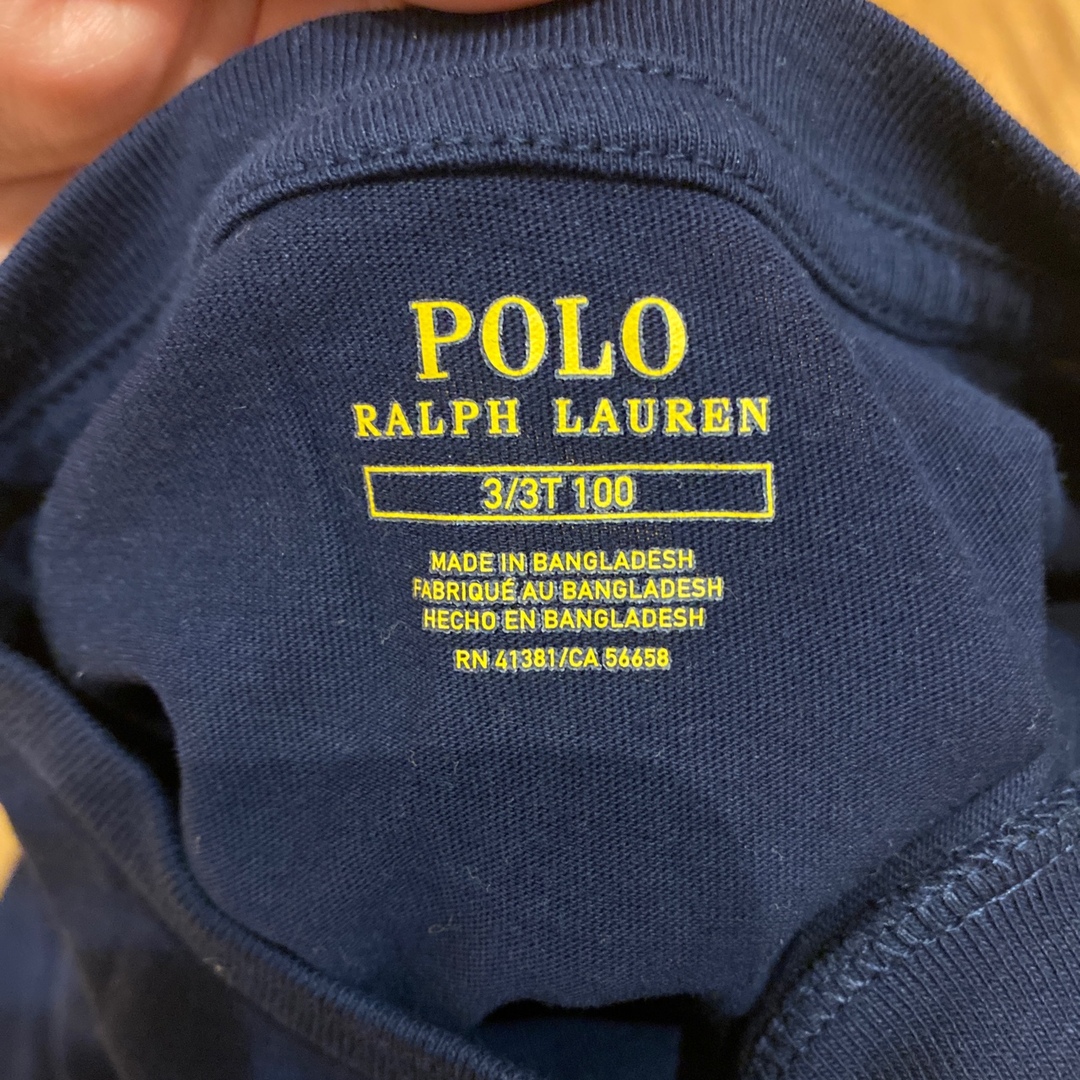 POLO RALPH LAUREN(ポロラルフローレン)のpolo ネイビー　Tシャツ　100㎝ キッズ/ベビー/マタニティのキッズ服男の子用(90cm~)(Tシャツ/カットソー)の商品写真