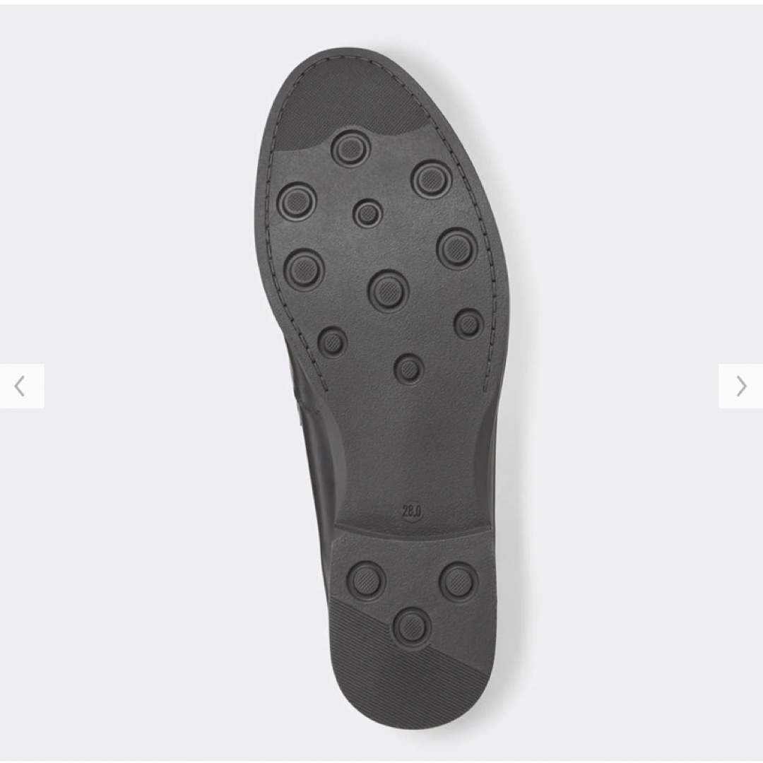 GU(ジーユー)の新品　GU ジーユー　リアルレザービットローファー　ブラック　26cm メンズの靴/シューズ(スリッポン/モカシン)の商品写真