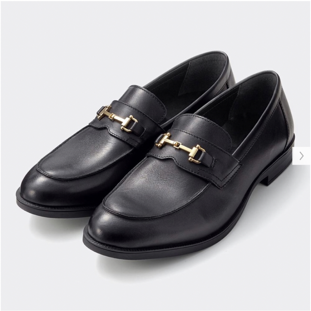 GU(ジーユー)の新品　GU ジーユー　リアルレザービットローファー　ブラック　26cm メンズの靴/シューズ(スリッポン/モカシン)の商品写真