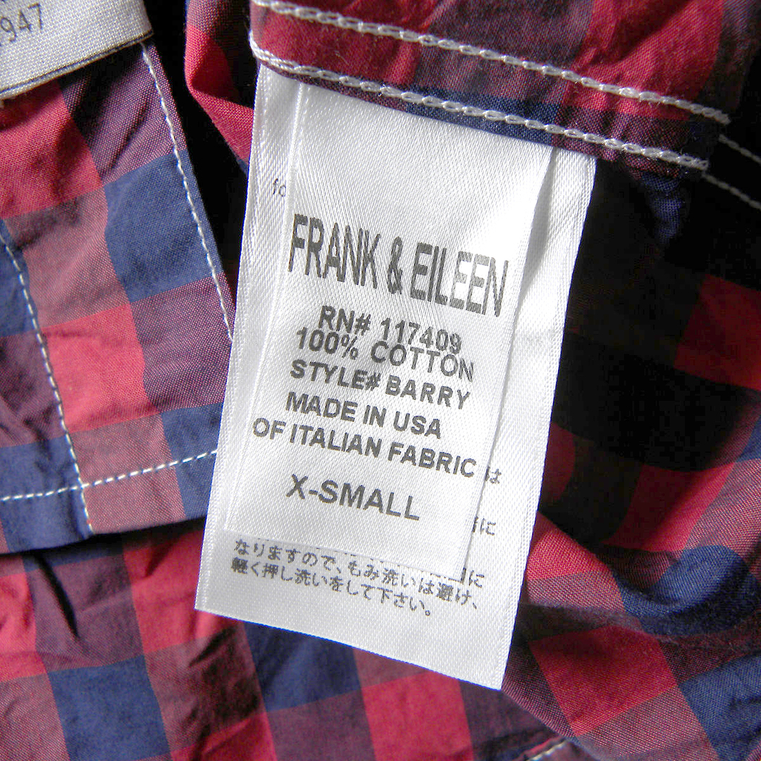 Frank&Eileen(フランクアンドアイリーン)のUSA製 フランクアンドアイリーン 定番BARRY チェックシャツ 国内正規品 レディースのトップス(シャツ/ブラウス(長袖/七分))の商品写真