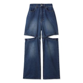 スナイデル(SNIDEL)のsnidel スナイデル 2wayスリットストレートパンツ  完売 23ss(デニム/ジーンズ)