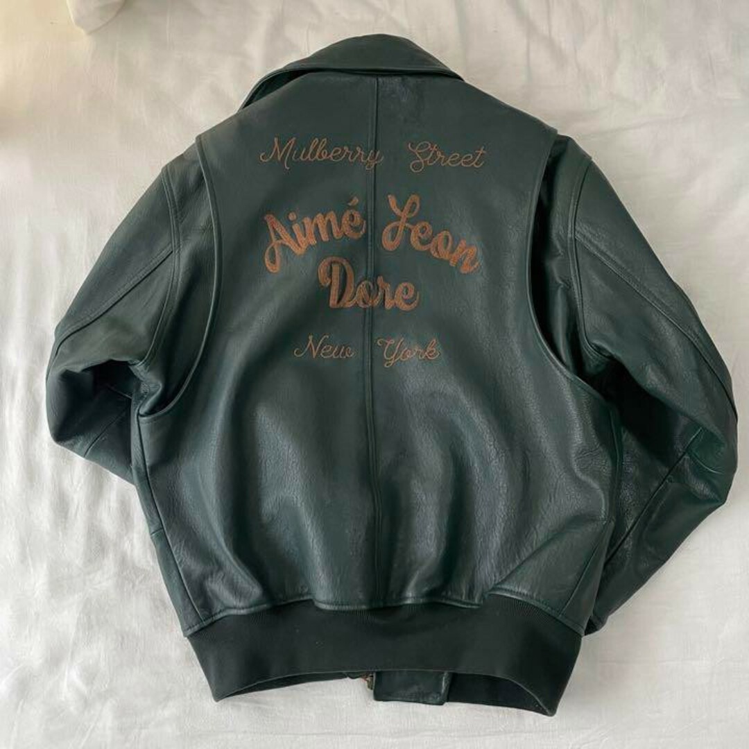 Aime Leon Dore Leather Bomber Jacket - レザージャケット