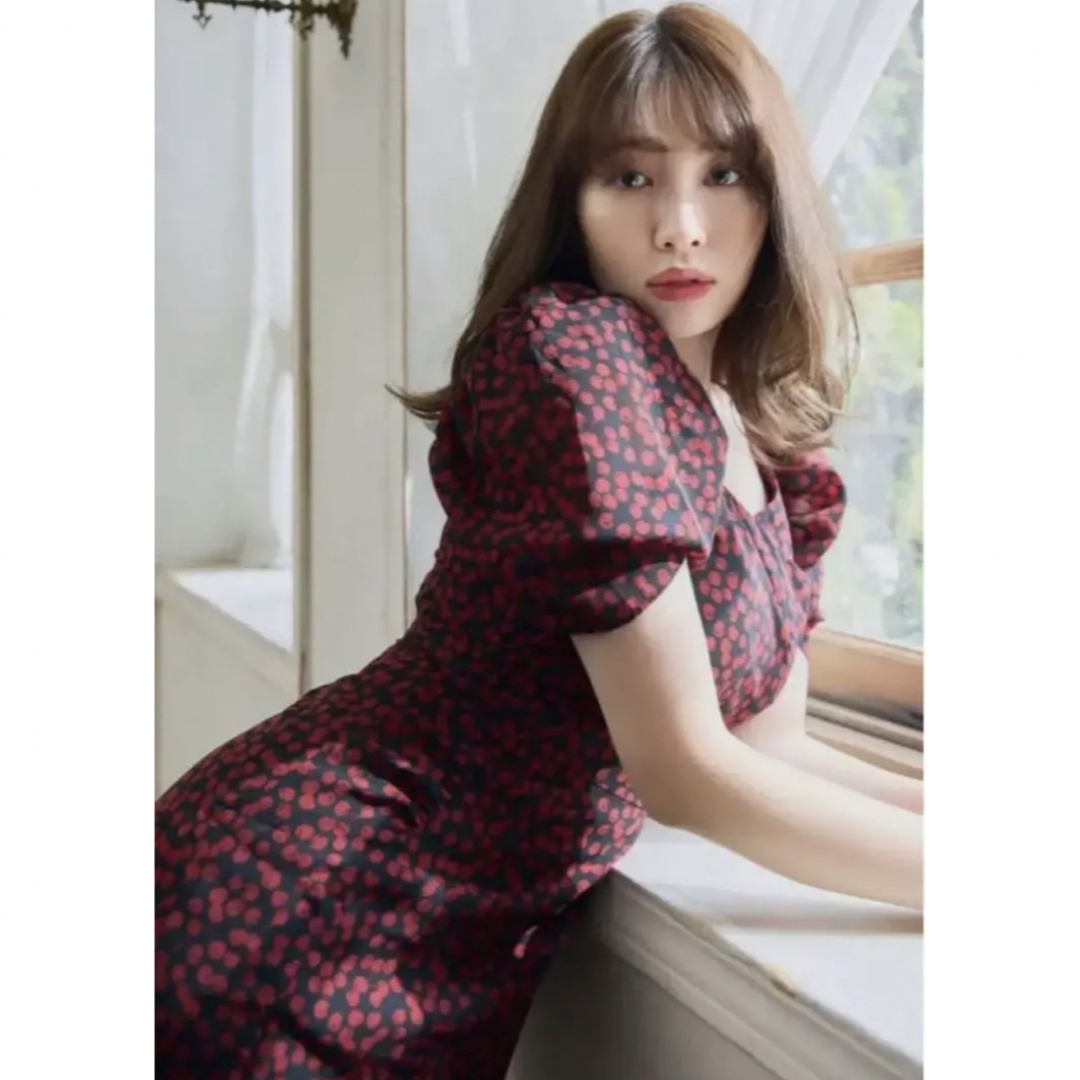 新品通販】 Cherry Pattern Cache-Coeur One-Piece ロングワンピース