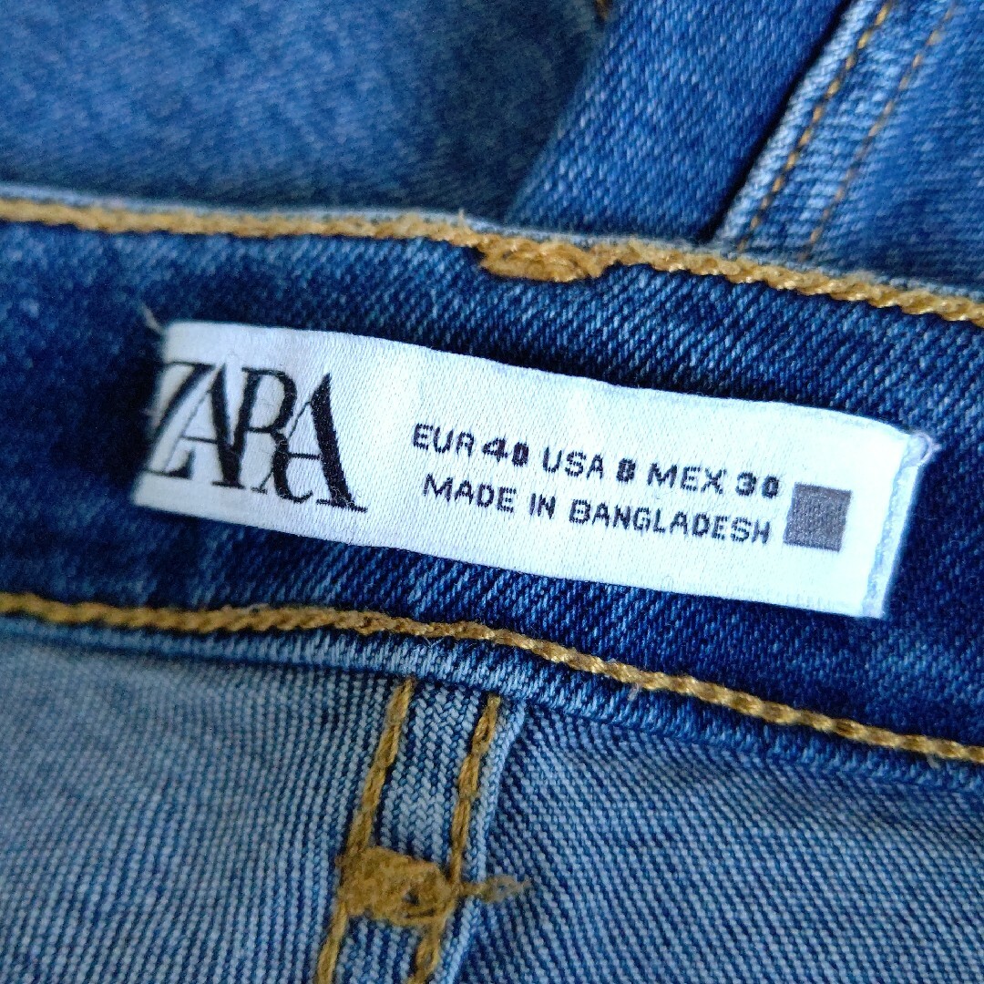 土日限定値下げ！ZARA ザラ デニムユーズド加工ワンピース 新品